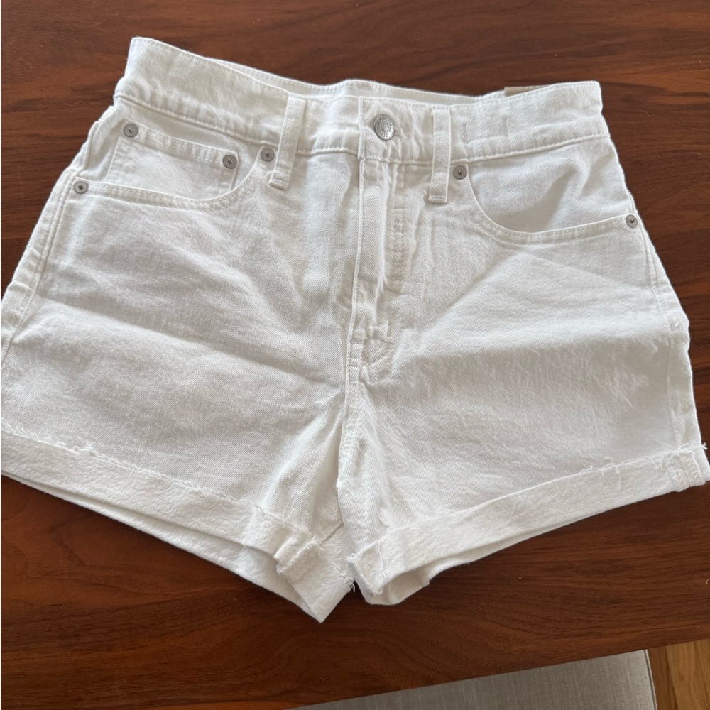 Madewell White Jean Shorts NWT Size 26 tile white